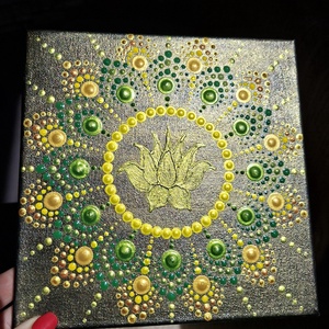 Egészség mandala 20x20 cm - otthon & életmód - dekoráció - spiritualitás - mandala - Meska.hu