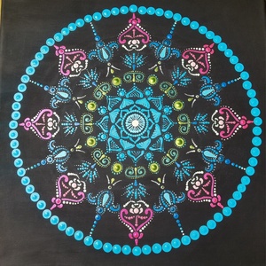 Lélekvirág mandala 40x40 cm - Meska.hu