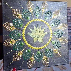 Egészség mandala 30x30 cm - otthon & életmód - dekoráció - spiritualitás - mandala - Meska.hu