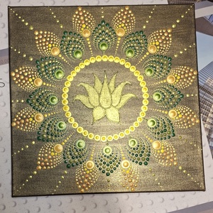 Egészség mandala 30x30 cm - otthon & életmód - dekoráció - spiritualitás - mandala - Meska.hu