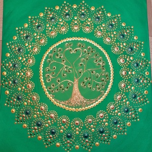A bőséges élet mandalája 40x50cm  - otthon & életmód - dekoráció - spiritualitás - mandala - Meska.hu