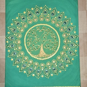 A bőséges élet mandalája 40x50cm , Otthon & Életmód, Dekoráció, Spiritualitás, Mandala, Festészet, MESKA
