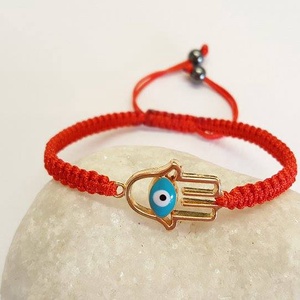 Védelem karkötő, Fatima karkötő. Hamsa karkötő. Vigyázó szem karkötő - ékszer - karkötő - fonott karkötő - Meska.hu