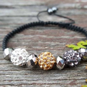 Shamballa karkötő - ékszer - karkötő - bogyós karkötő - Meska.hu