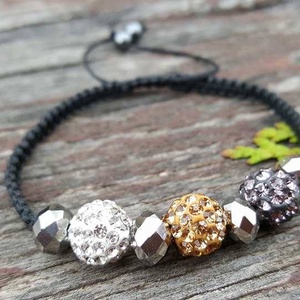 Shamballa karkötő - ékszer - karkötő - bogyós karkötő - Meska.hu