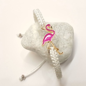 Flamingó karkötő - ékszer - karkötő - karkötő medállal - Meska.hu