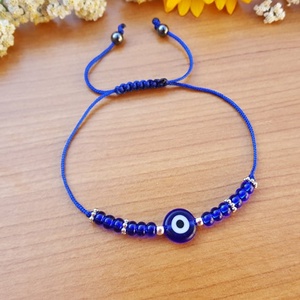 Vigyázó szem karkötő - ékszer - karkötő - fonott karkötő - Meska.hu