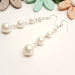 Tekla gyöngy fülbevaló - ékszer - fülbevaló - lógó fülbevaló - Meska.hu