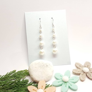 Tekla gyöngy fülbevaló - ékszer - fülbevaló - lógó fülbevaló - Meska.hu