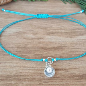 Kagyló bokalánc - ékszer - lábdísz és testékszer - bokalánc - Meska.hu