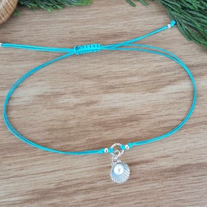 Kagyló bokalánc - ékszer - lábdísz és testékszer - bokalánc - Meska.hu