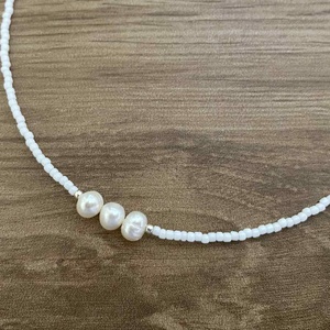 Tenyésztett gyöngy nyaklánc - Choker nyaklánc -  - Meska.hu