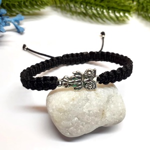 Bagoly karkötő - ékszer - karkötő - fonott karkötő - Meska.hu