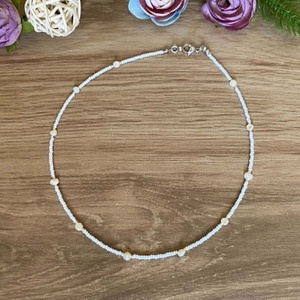 Choker nyaklánc - Rövid nyaklánc -  40,5 cm hosszú  - ékszer - nyaklánc - gyöngyös nyaklánc - Meska.hu