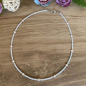 Choker nyaklánc - Rövid nyaklánc - 44 cm hosszú  - ékszer - nyaklánc - gyöngyös nyaklánc - Meska.hu