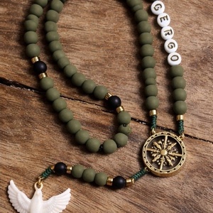 Névre szóló rózsafüzér - esküvő - emlék & ajándék - nászajándék - ceremónia szett - Meska.hu