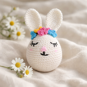 Horgolt nyuszi tojás � húsvéti dekoráció- fiú nyuszi  - otthon & életmód - dekoráció - asztal és polc dekoráció - asztaldísz - Meska.hu