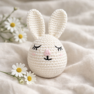 Horgolt nyuszi tojás � húsvéti dekoráció- fiú nyuszi  - otthon & életmód - dekoráció - asztal és polc dekoráció - asztaldísz - Meska.hu
