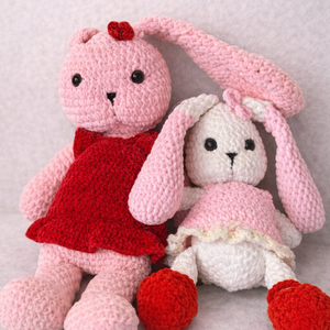 Horgolt nyuszi baba ruhával és cipővel � kézműves ajándék- amigurumi- kis nyuszika - Meska.hu