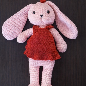 Horgolt nyuszi baba ruhával és cipővel � kézműves ajándék- amigurumi- kis nyuszika - játék & sport - plüssállat & játékfigura - nyuszi - Meska.hu
