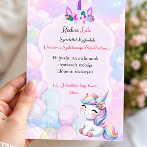 Mesebeli születésnapi meghívók - K-Pop Démonvadászok, Unicornis - otthon & életmód - papír, írószer - meghívó - születésnapi meghívó - Meska.hu
