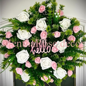 Rózsás kopogtató ajtódísz - otthon & életmód - virágdekoráció - virágdíszek - dekor koszorúk, kopogtatók - Meska.hu