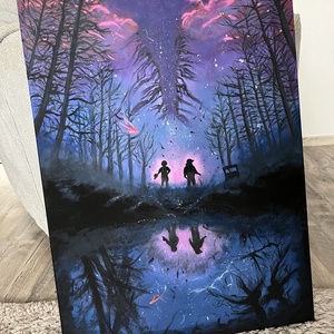 Stranger things festmény, Művészet, Festmény, Akril, , MESKA