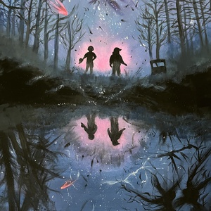 Stranger things festmény - művészet - festmény - akril - Meska.hu