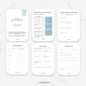 Célok meghatározása - Nyomtatható önfejlesztő munkafüzet, letölthető digitális tervező, Produktivitás, hatékonyság - otthon & életmód - papír, írószer - naptár & tervező - Meska.hu