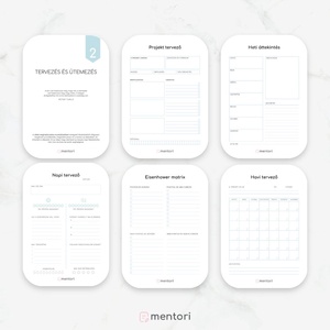 Tervezés és ütemezés -  Nyomtatható önfejlesztő munkafüzet, letölthető digitális tervező, Produktivitás, hatékonyság - otthon & életmód - papír, írószer - naptár & tervező - Meska.hu