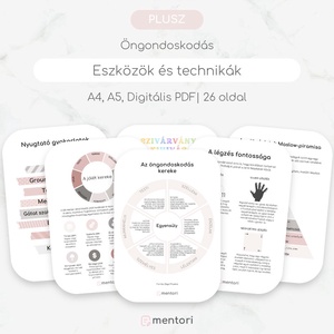 Eszközök és technikák - Nyomtatható munkafüzet, letölthető tervező, digitális munkalapok, Öngondoskodás,  Self-care - otthon & életmód - papír, írószer - naptár & tervező - Meska.hu