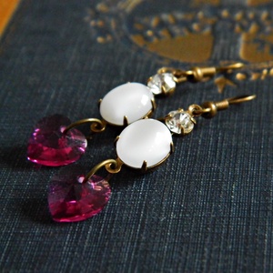 Románc - romantikus fülbevaló Swarovski függővel - ékszer - fülbevaló - lógó fülbevaló - Meska.hu Románc - romantikus fülbevaló Swarovski függővel - ékszer - fülbevaló - lógó fülbevaló - Meska.hu