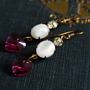 Románc - romantikus fülbevaló Swarovski függővel - ékszer - fülbevaló - lógó fülbevaló - Meska.hu Románc - romantikus fülbevaló Swarovski függővel - ékszer - fülbevaló - lógó fülbevaló - Meska.hu