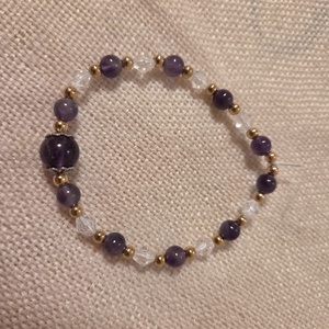 Ametiszt karkötő  - Meska.hu