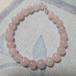 Rózsakvarc karkötő  - ékszer - karkötő - ásványkarkötő - Meska.hu