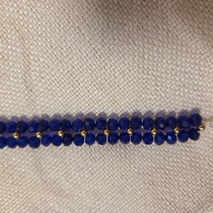 Gyöngyből készült kék karkötő  - ékszer - karkötő - gyöngyös karkötő - Meska.hu