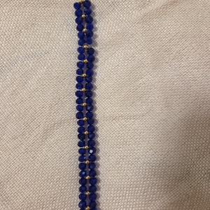 Gyöngyből készült kék karkötő  - ékszer - karkötő - gyöngyös karkötő - Meska.hu
