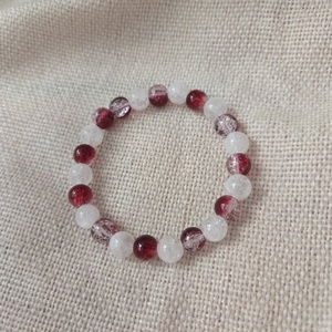 Tűz és jég ásványgyöngyből készült karkötő, Ékszer, Karkötő, Ásványkarkötő, , MESKA