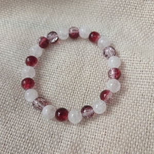 Tűz és jég ásványgyöngyből készült karkötő - ékszer - karkötő - ásványkarkötő - Meska.hu
