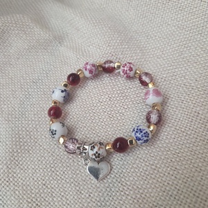 Színes tavaszi virágok - Hajnal gyöngy karkötő, Ékszer, Karkötő, Gyöngyös karkötő, Gyöngyfűzés, gyöngyhímzés, MESKA