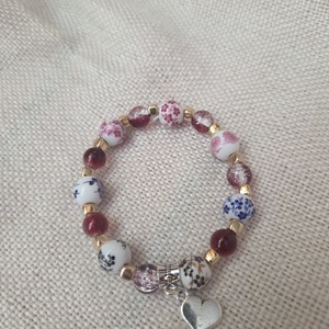 Színes tavaszi virágok - Hajnal gyöngy karkötő - ékszer - karkötő - gyöngyös karkötő - Meska.hu