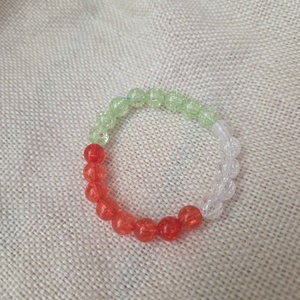 Nemzeti színű karkötő, Ékszer, Karkötő, Gyöngyös karkötő, Gyöngyfűzés, gyöngyhímzés, MESKA