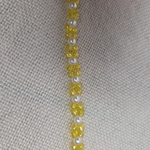 Gyöngyből készült sárga karkötő  - ékszer - karkötő - gyöngyös karkötő - Meska.hu