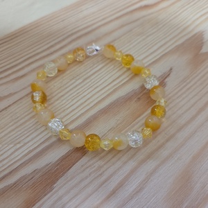 Sárga gyöngyös karkötő , Ékszer, Karkötő, Gyöngyös karkötő, Gyöngyfűzés, gyöngyhímzés, MESKA