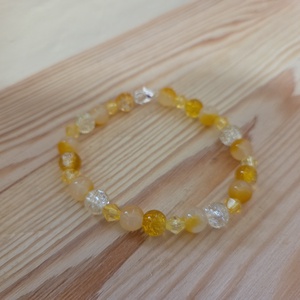 Sárga gyöngyös karkötő  - ékszer - karkötő - gyöngyös karkötő - Meska.hu