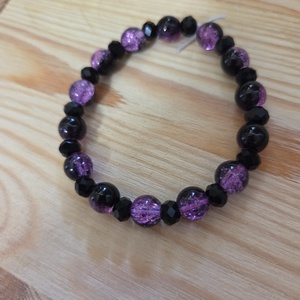 Angyalok és démonok karkötőszett Fekete-lila démon , Ékszer, Karkötő, Gyöngyös karkötő, Gyöngyfűzés, gyöngyhímzés, MESKA