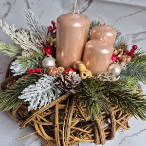 Adventi koszorú - esküvő - dekoráció - asztaldísz - Meska.hu