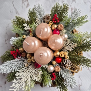 Adventi koszorú - esküvő - dekoráció - asztaldísz - Meska.hu