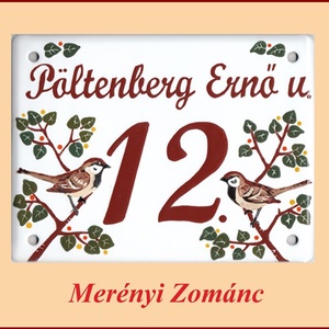 Tűzzománc házszám táblák. -  - Meska.hu