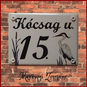 Tűzzománc házszám táblák. - otthon & életmód - ház & kert - házszám - Meska.hu